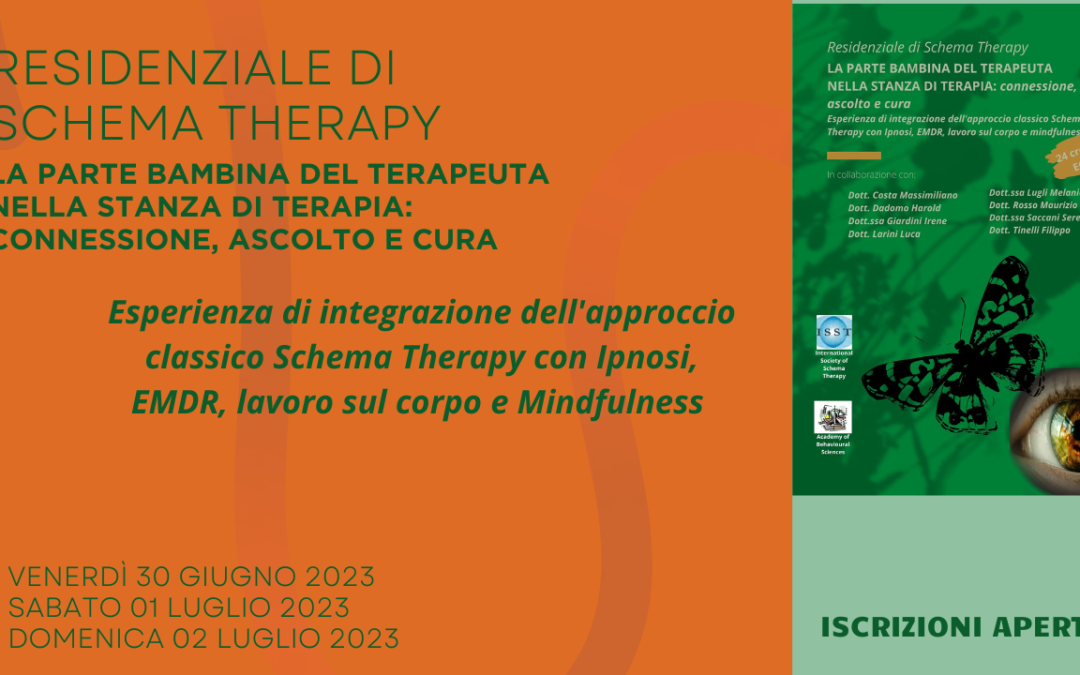 Residenziale di Schema Therapy: La parte bambina del terapeuta nella stanza di terapia